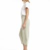 Women Orientique Essentials | Essentials 3/4 Pant Linen Alfalfa