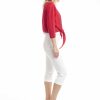 Women Orientique Essentials | Essentials Flat Knit Wrap Red