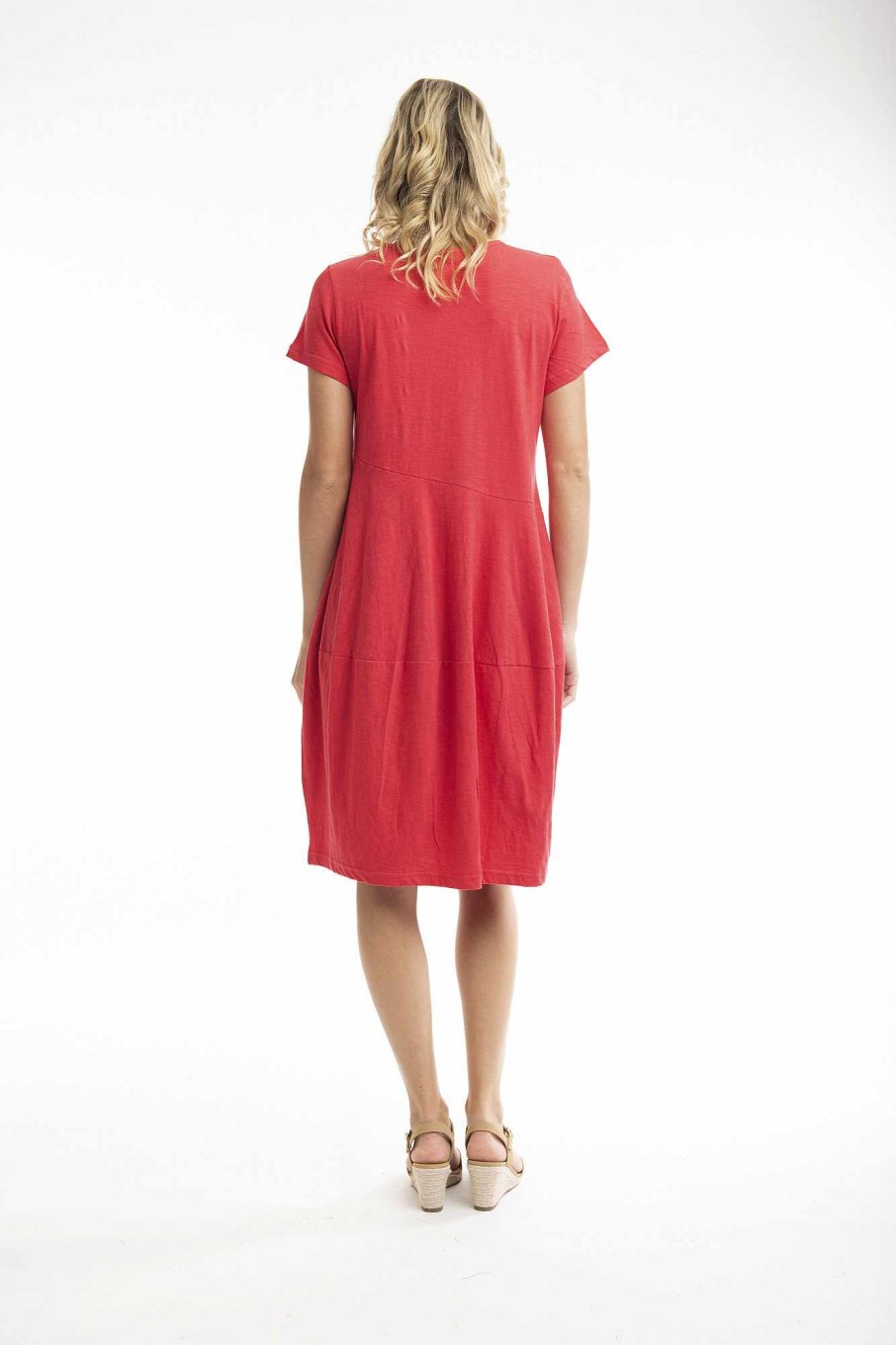 Women Orientique Essentials | Essentials Bubble Dress Red