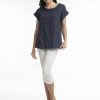 Women Orientique Essentials | Essentials Top Folded Neckline Navy