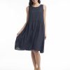 Women Orientique Essentials | Essentials Dress Linen Bubble Navy