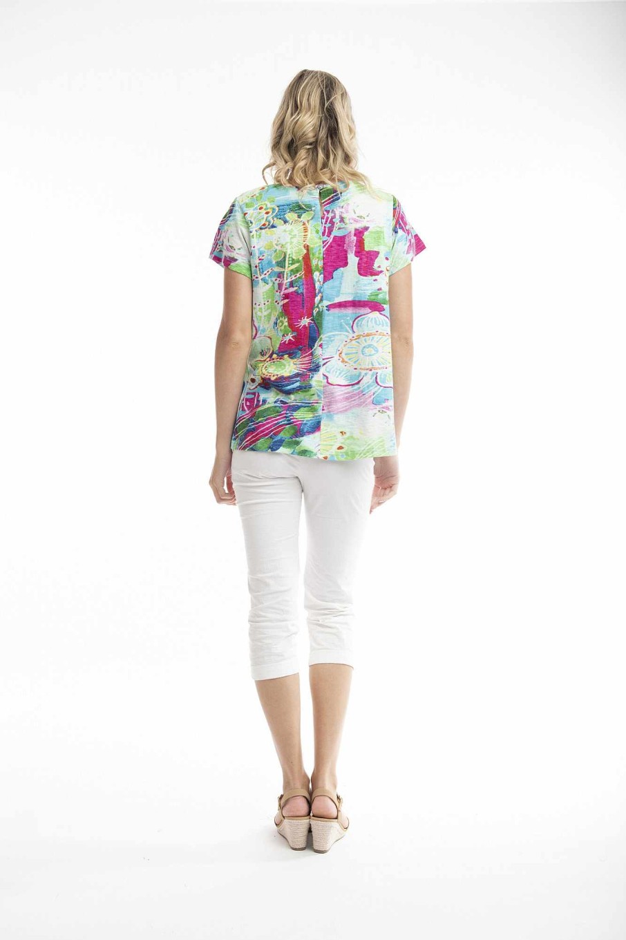 Women Orientique Tops | T-Shirts Contemporary Candy Floral