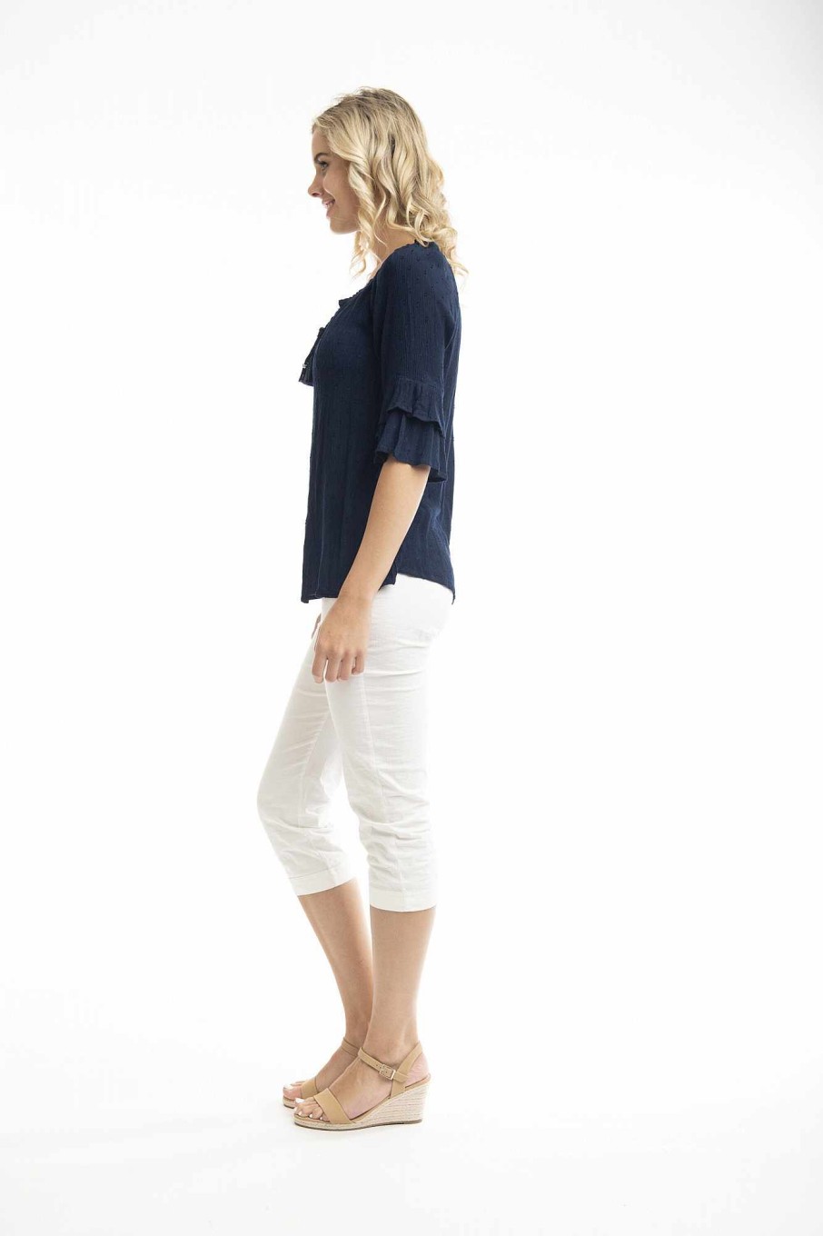 Women Orientique Essentials | Essentials Top Navy