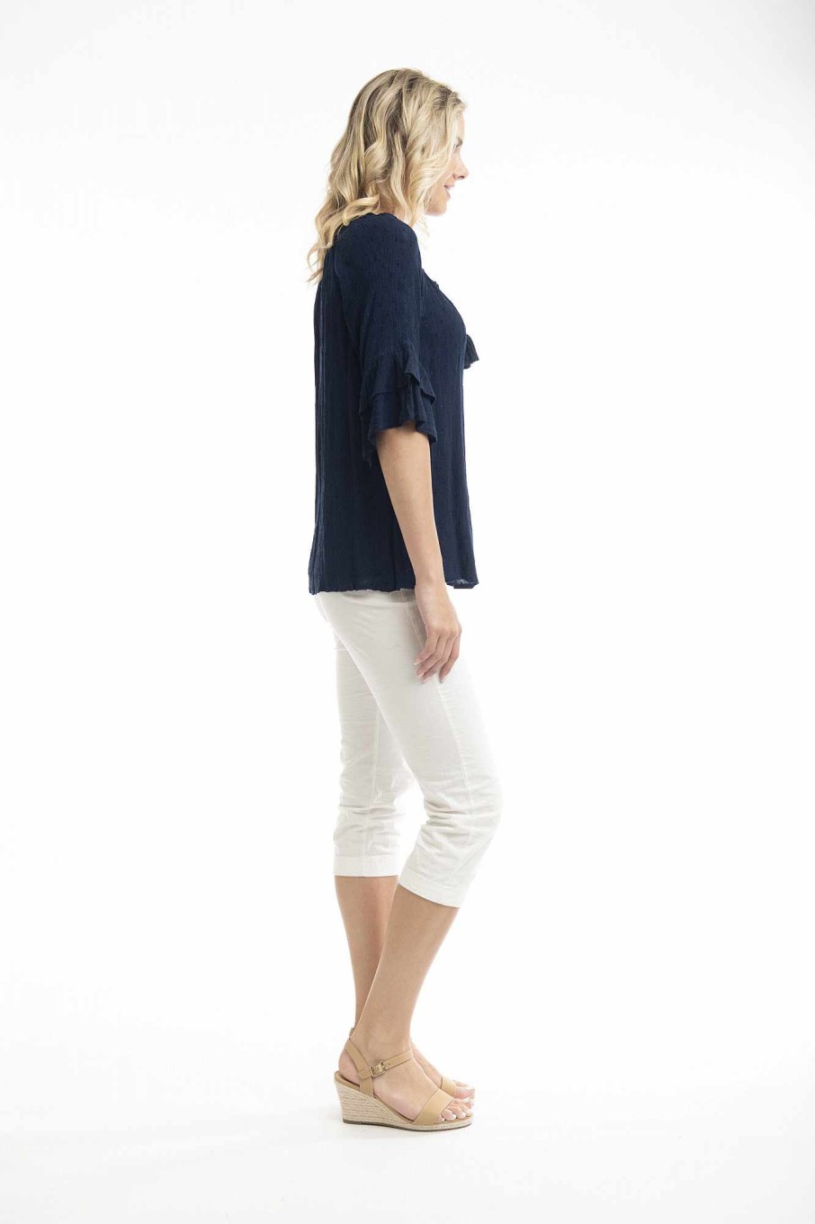 Women Orientique Essentials | Essentials Top Navy