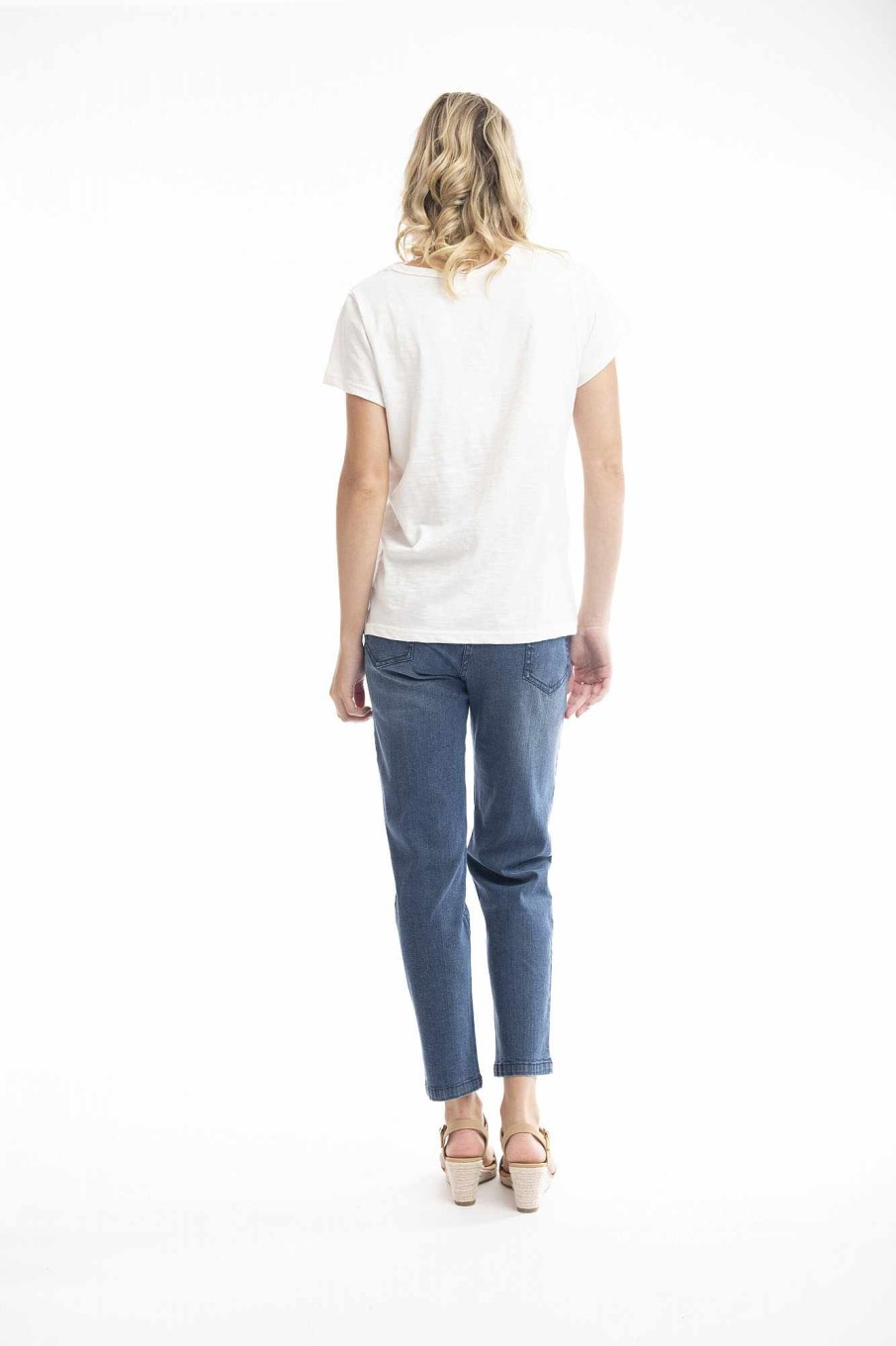 Women Orientique Bottoms | Denim Pant Button Dark