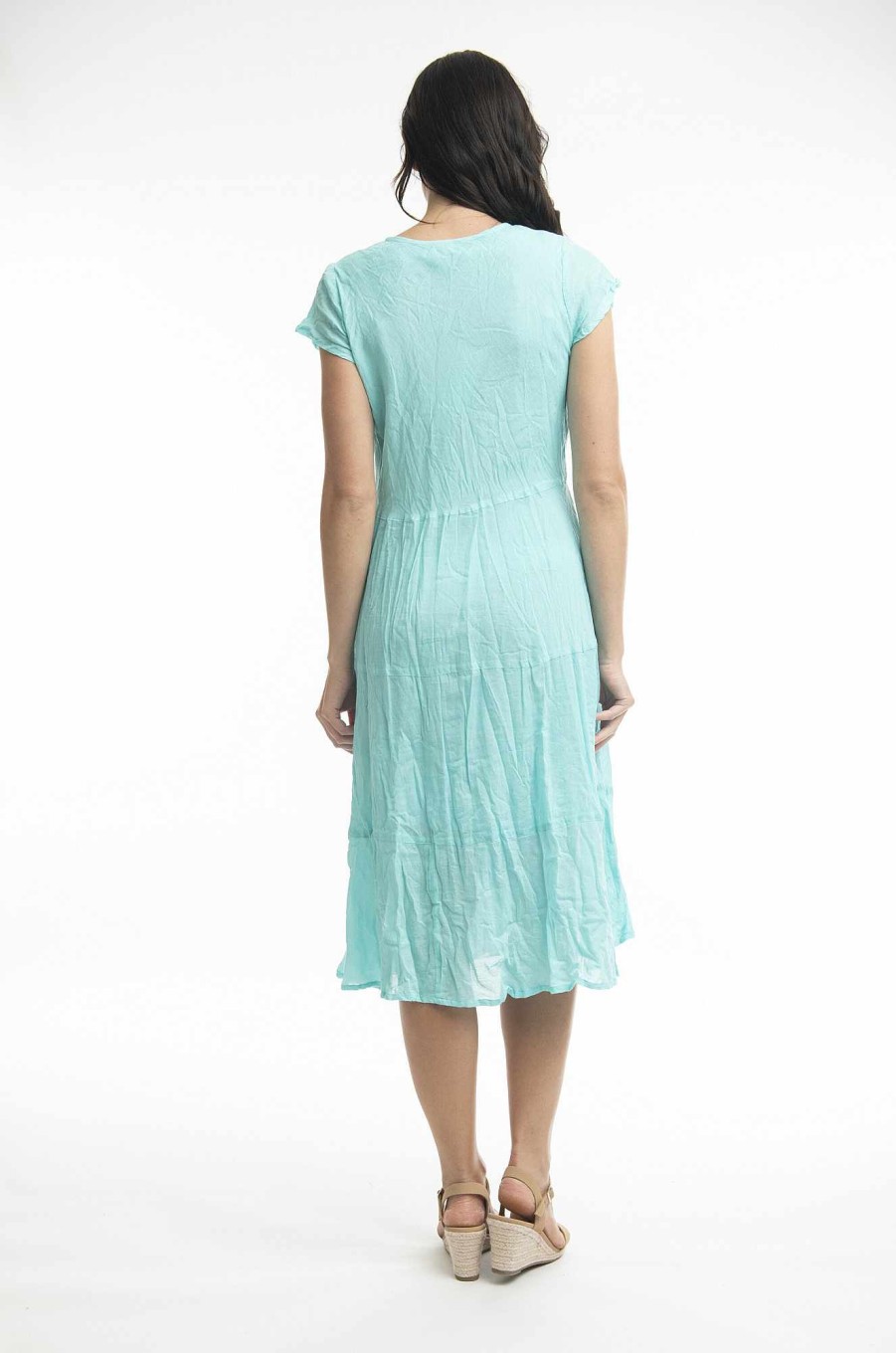 Women Orientique Essentials | Essentials Dress Front Pocket Aqua