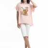 Women Orientique Tops | Tee Embellished Pina Colada Strawberry Cream