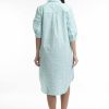 Women Orientique Essentials | Essentials Shirt Dress Stripe Aqua