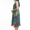 Women Orientique Dresses | Printed Cotton Dress Bubble Woven Bikes