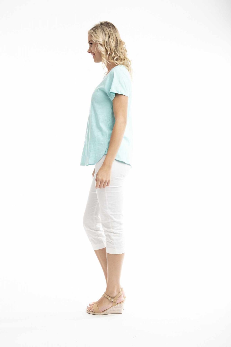 Women Orientique Essentials | Essentials Tee Crew Aqua