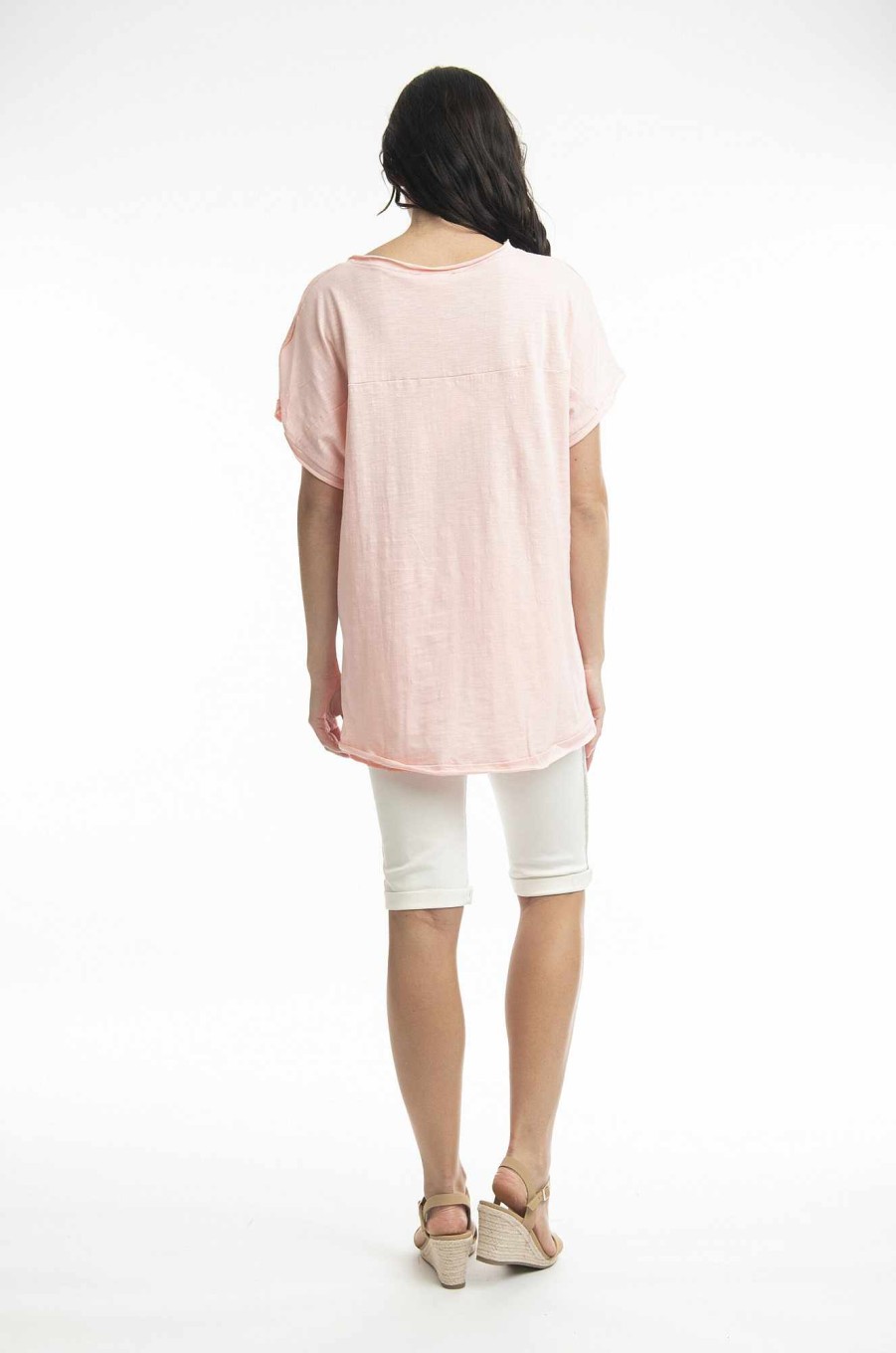 Women Orientique Tops | Tee Embellished Pina Colada Strawberry Cream