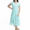 Women Orientique Essentials | Essentials Dress Front Pocket Aqua