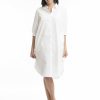 Women Orientique Essentials | Essentials Shirt Dress Solid White