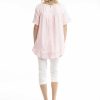 Women Orientique Essentials | Essentials Top Linen Frill Strawberry Cream