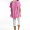 Women Orientique Essentials | Essentials Top Linen Frill Rose