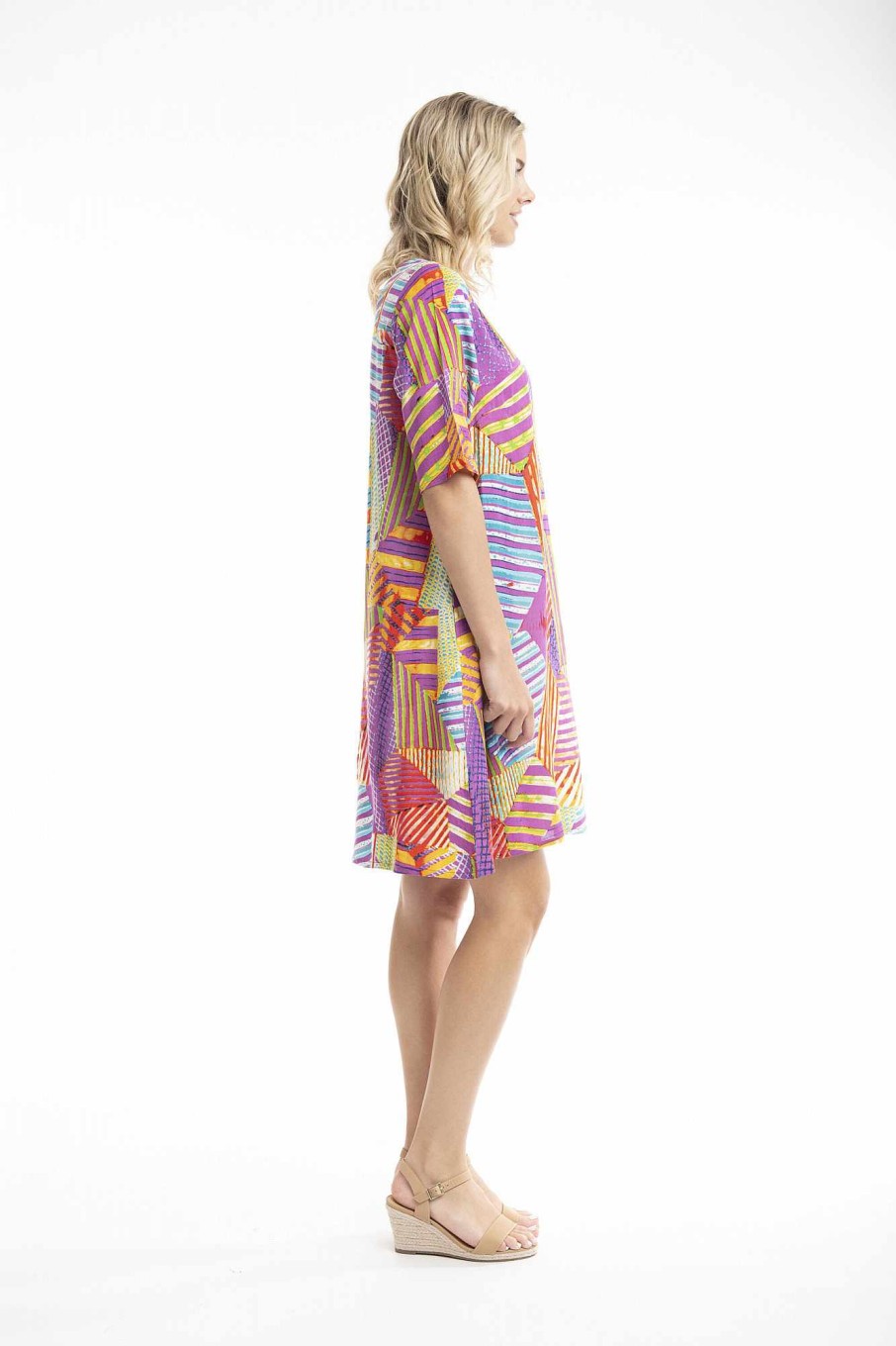 Women Orientique Dresses | Printed Dress Contemporary Abstract