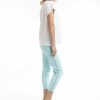 Women Orientique Bottoms | Pant Fashion Side Tape Aqua