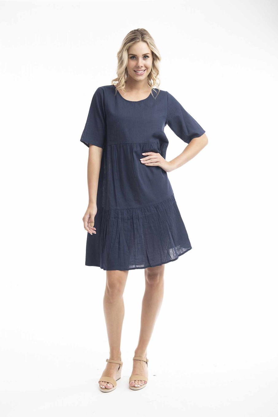 Women Orientique Essentials | Essentials Dress Layers Navy