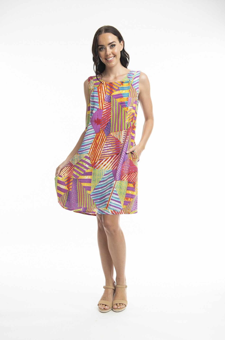 Women Orientique Dresses | Printed Dress Shift Flaired Abstract