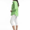 Women Orientique Essentials | Essentials Shirt Single Pocket Solid Parrot