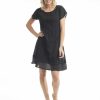 Women Orientique Essentials | Essentials Dress Cotton Frill Black