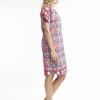 Women Orientique Dresses | Zio Red Dress Shift Short Sleeve Reversible