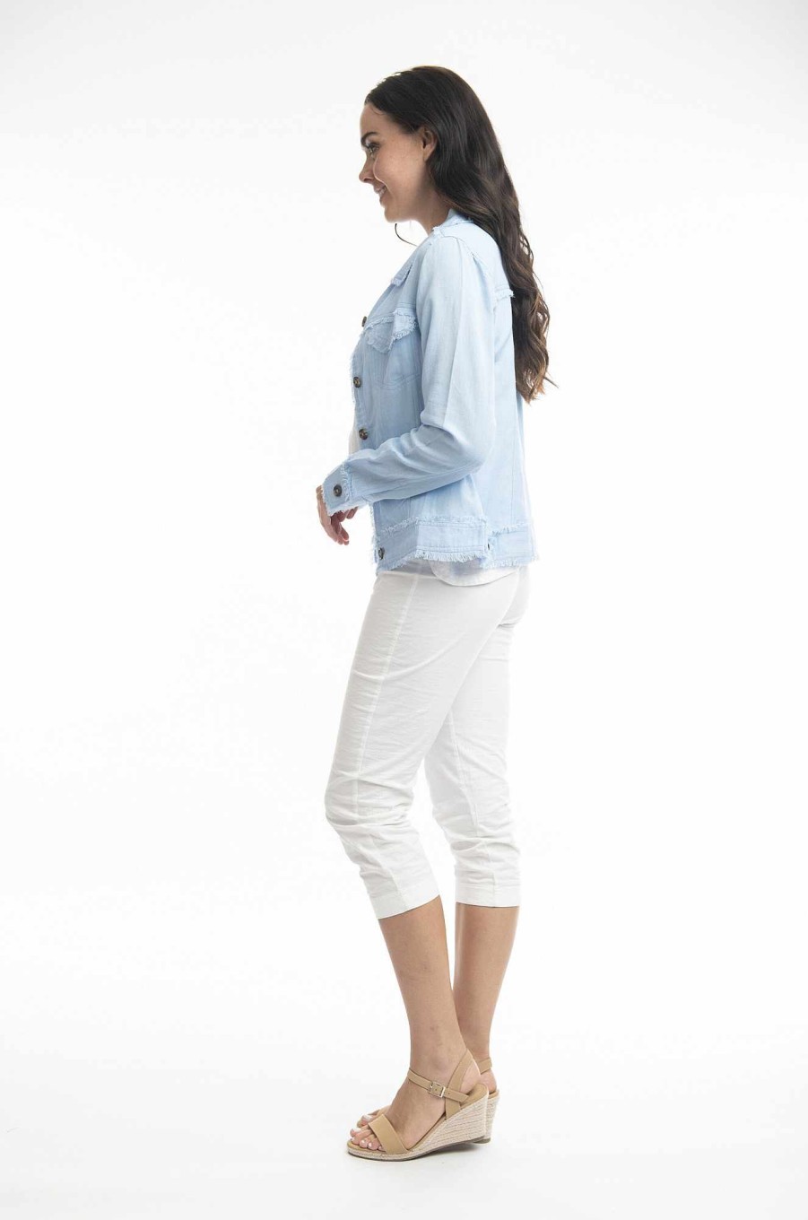 Women Orientique Essentials | Essentials Jacket Linen Chambray