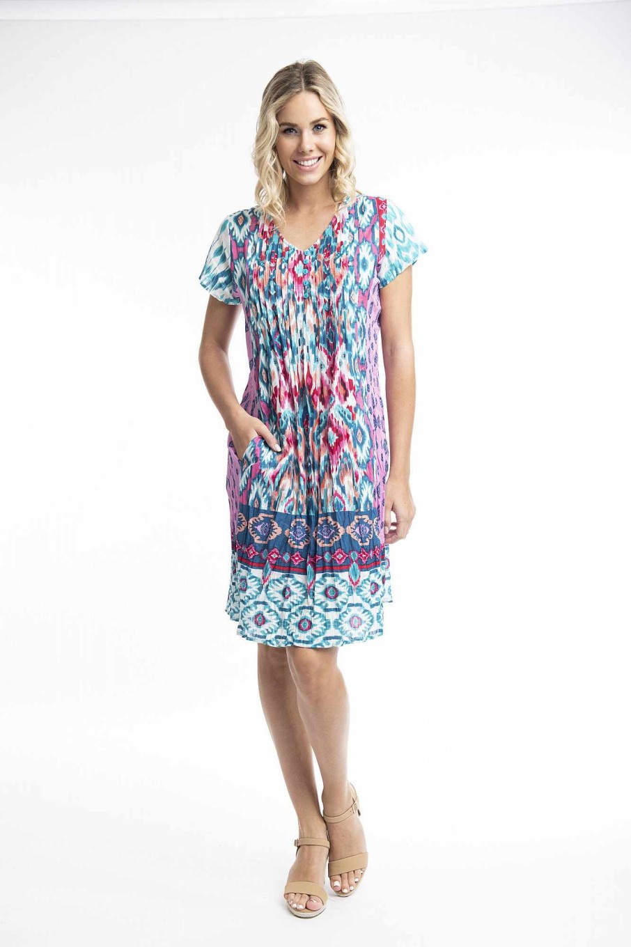 Women Orientique Dresses | Izmir Turq Dress Easy Fit