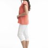 Women Orientique Essentials | Essentials Flat Knit Top Coral