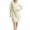 Women Orientique Essentials | Essentials Shirt Dress Solid Alfalfa