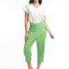 Women Orientique Essentials | Essentials 3/4 Pant Linen Parrot