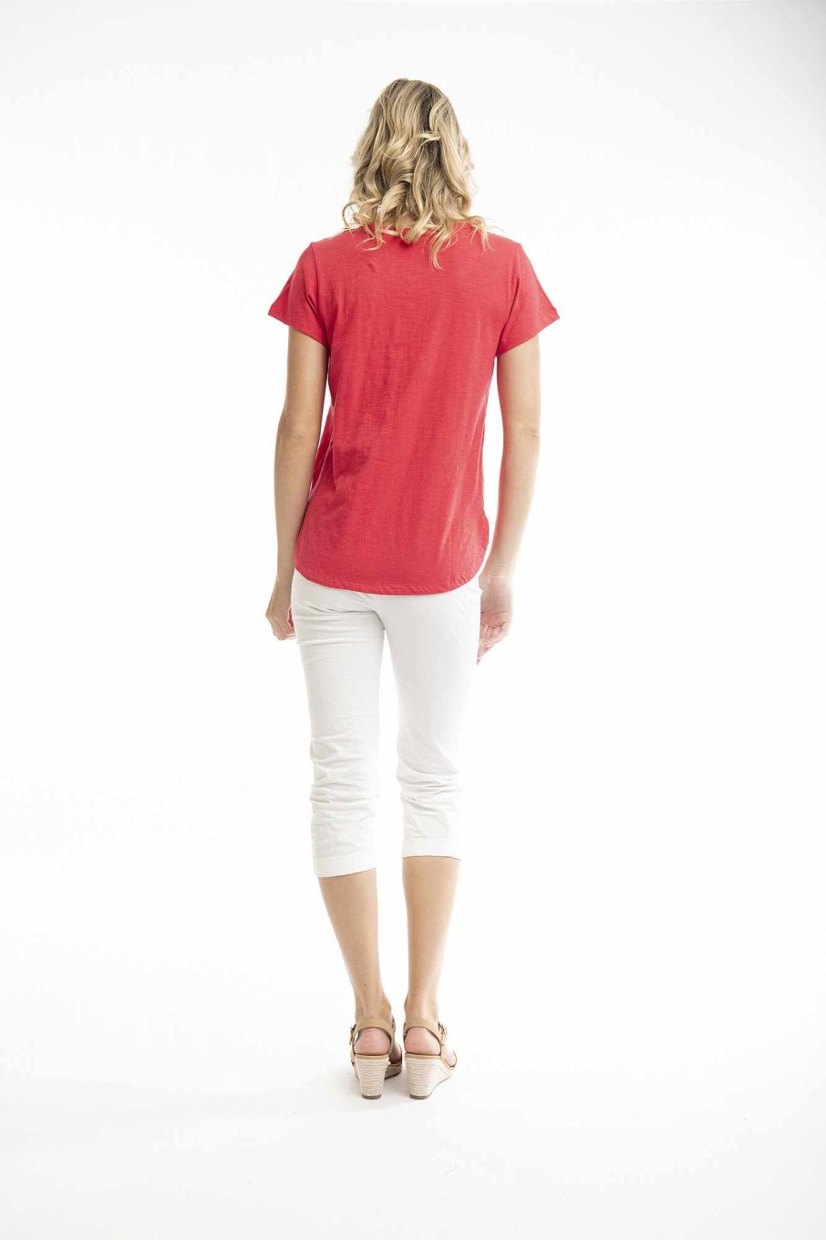 Women Orientique Essentials | Essentials Tee Crew Red