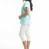 Women Orientique Essentials | Essentials Tee V Neck Aqua