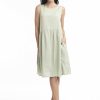 Women Orientique Essentials | Essentials Dress Linen Bubble Alfalfa