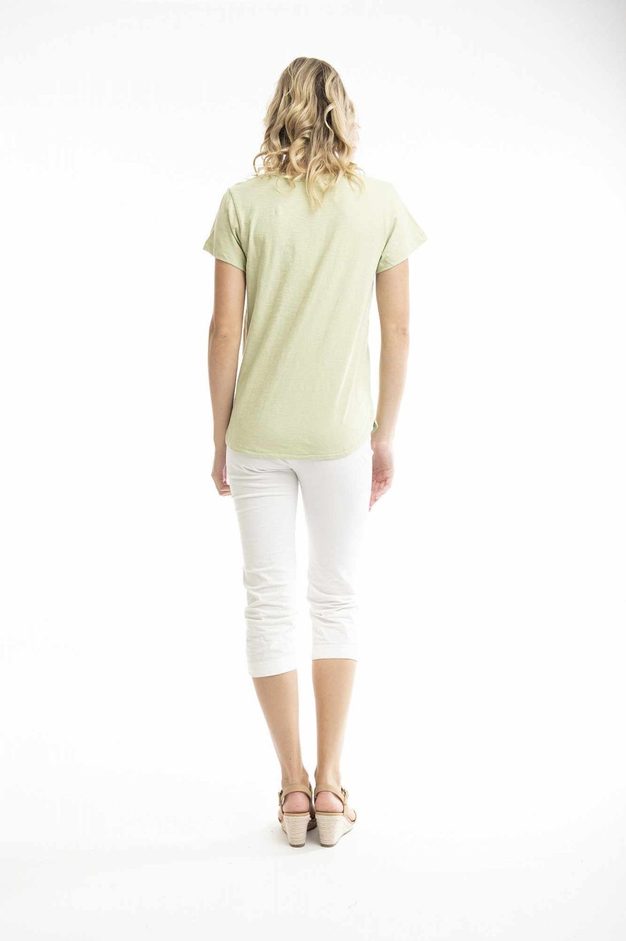 Women Orientique Essentials | Essentials Tee Crew Alfalfa