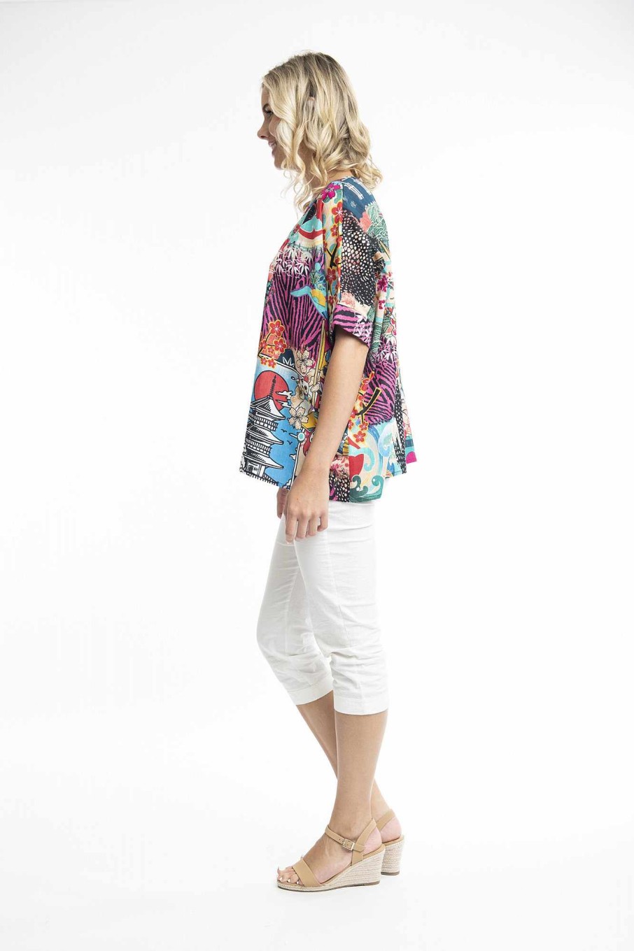 Women Orientique Tops | Onikawa Top Boxy