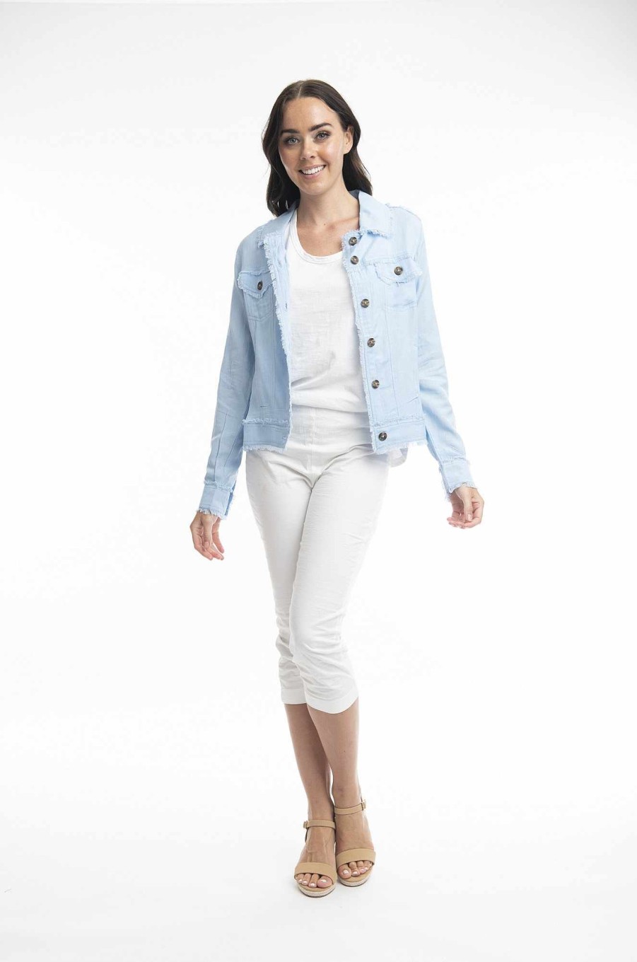 Women Orientique Essentials | Essentials Jacket Linen Chambray