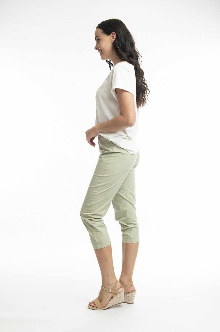 Women Orientique Bottoms | Bangalene Capri Alfalfa