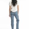 Women Orientique Bottoms | Denim Pant Button Light