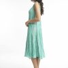 Women Orientique Dresses | Olympus Blue Dress Godet Sleevless