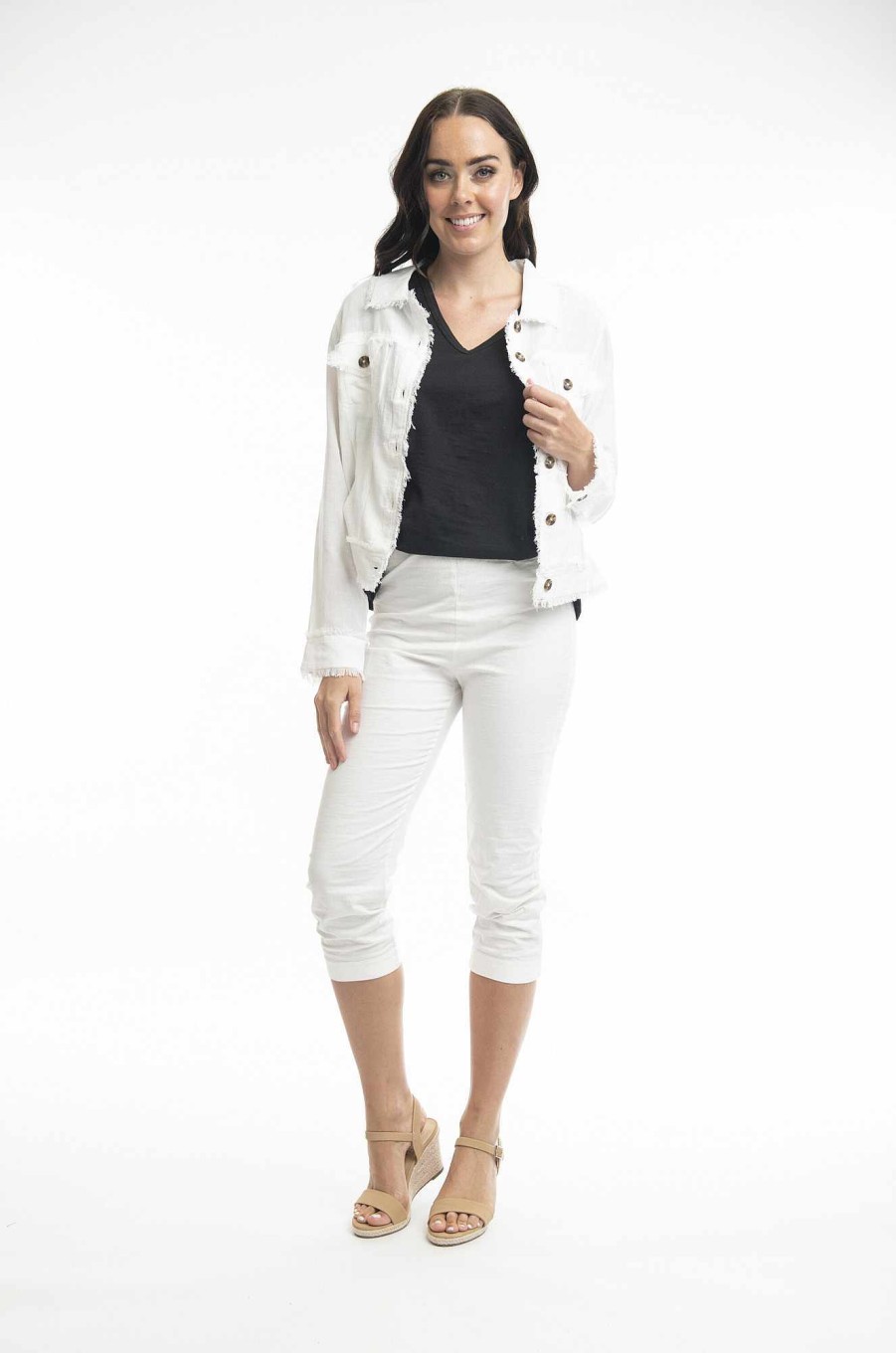 Women Orientique Essentials | Essentials Jacket Linen White