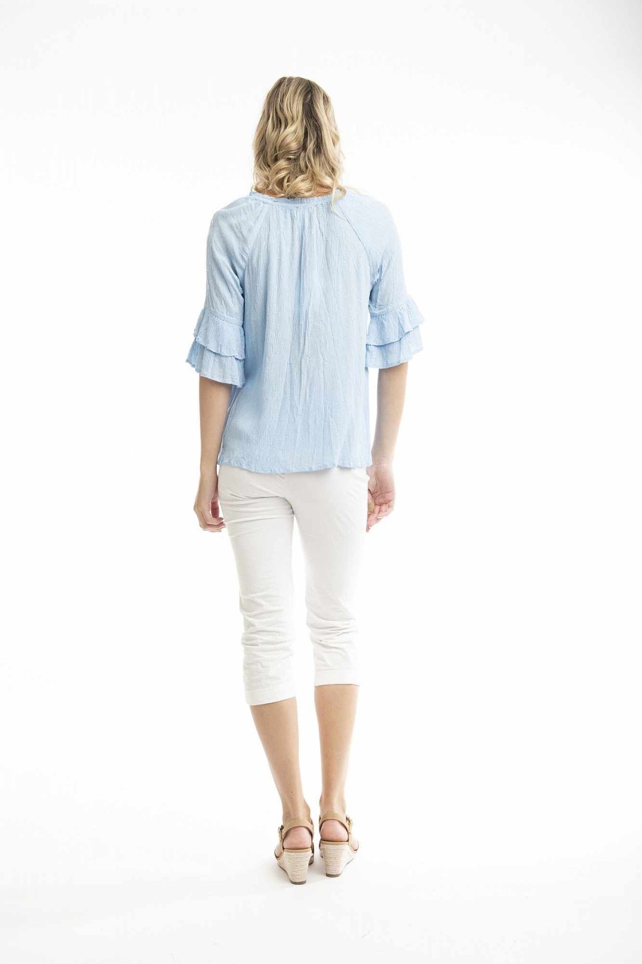 Women Orientique Essentials | Essentials Top Chambray