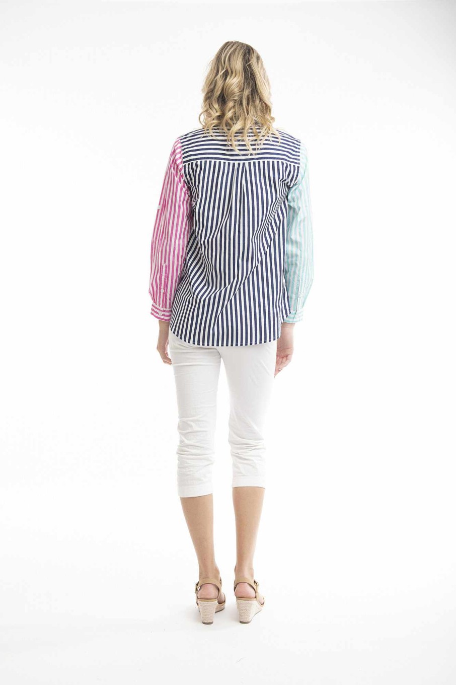 Women Orientique Essentials | Essentials Shirt Stripe Mix Mix 2