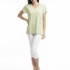 Women Orientique Essentials | Essentials Tee V Neck Alfalfa