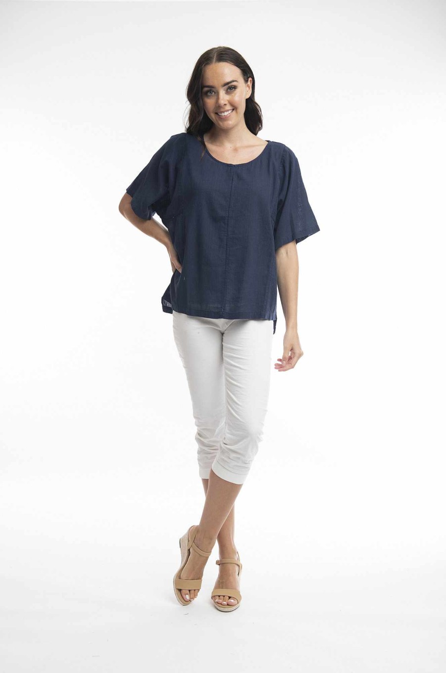 Women Orientique Essentials | Essentials Top Boxy Navy