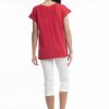 Women Orientique Essentials | Essentials Flat Knit Top Red