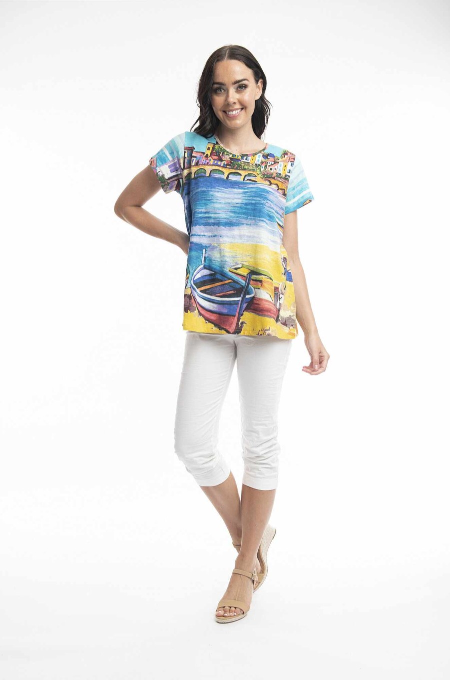 Women Orientique Tops | T-Shirts Contemporary Boats