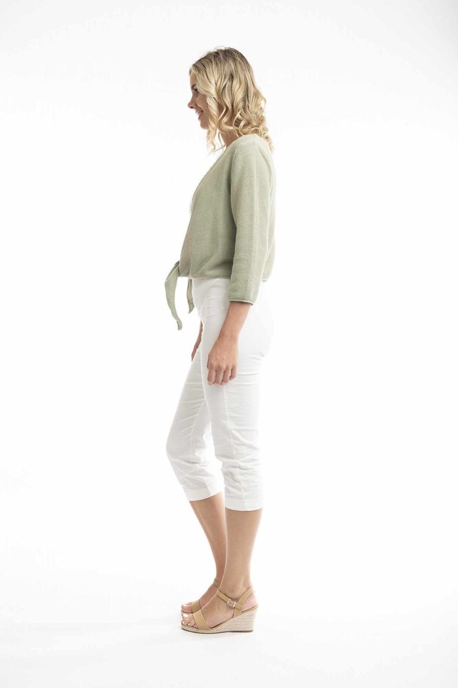 Women Orientique Essentials | Essentials Flat Knit Wrap Alfalfa