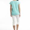 Women Orientique Essentials | Essentials Flat Knit Top Aqua