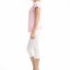 Women Orientique Essentials | Essentials Flat Knit Top Strawberry Cream